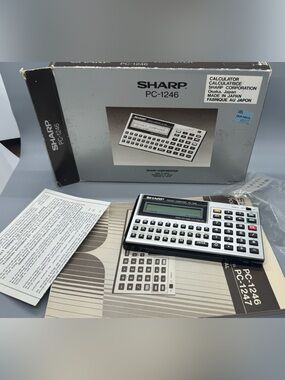 Vintage Sharp PC-1246 Pocket Computer – Tested & Working – Made in Japan